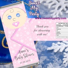 Winter Wonderland Baby Shower candy bar wrappers Winter Wonderland Baby Shower candy bar wrappers